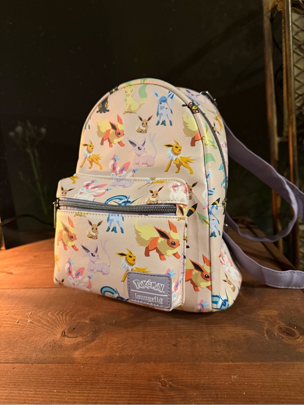 Loungefly Pokémon Eevee & Evolutions Mini Backpack - Cream with Pastel Accents